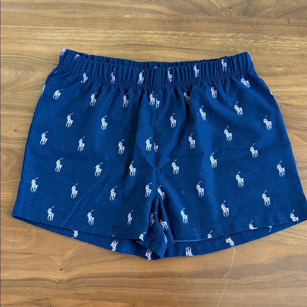 POLO RALPH LAUREN Girls Pony-print 2 piece flannel pajama set shorts Size 12 - Picture 4 of 11